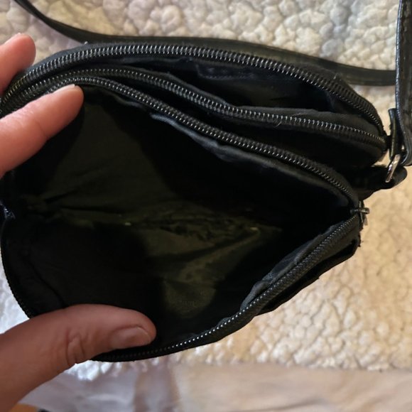 The Sak MultiSak Striped Canvas Cross Body Small Purse Bag Multiple Pockets - Picture 2 of 4